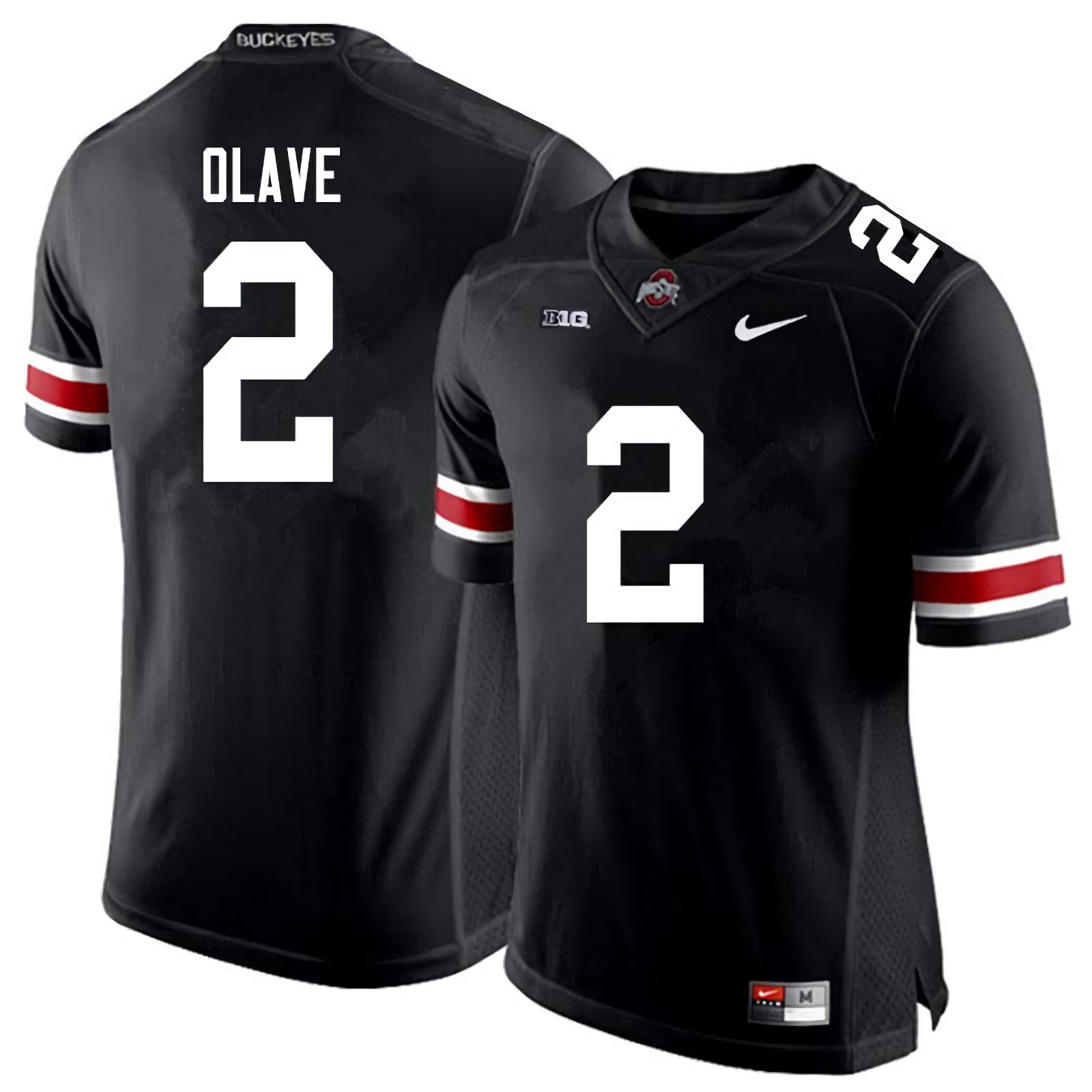 Chris Olave Ohio State Buckeyes Men's NCAA #2 Nike Black College Stitched Football Jersey IKA1756YG